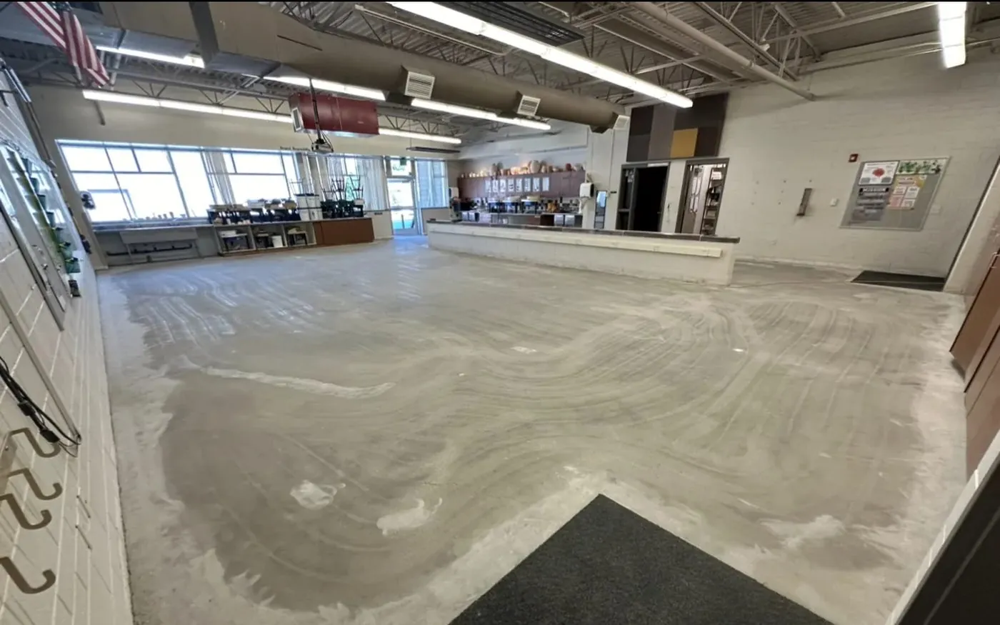 Shot blast machine in progress — mechanical concrete profiling St. George