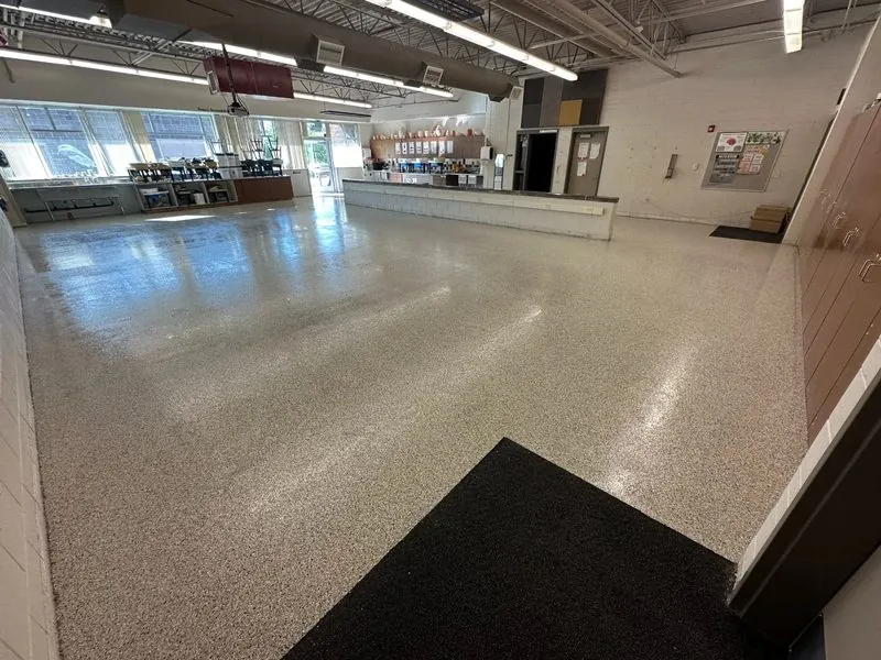 Institutional epoxy floor school Southern Utah