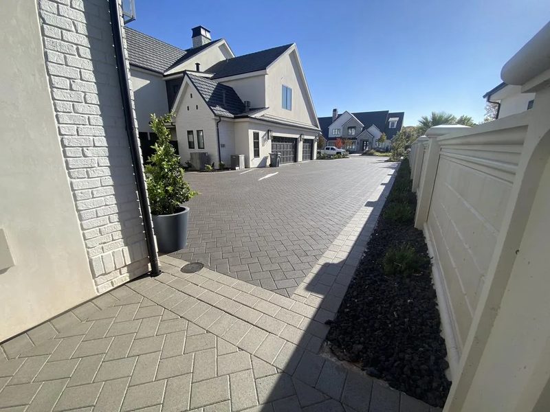 Luxury herringbone paver driveway sealing St. George Utah