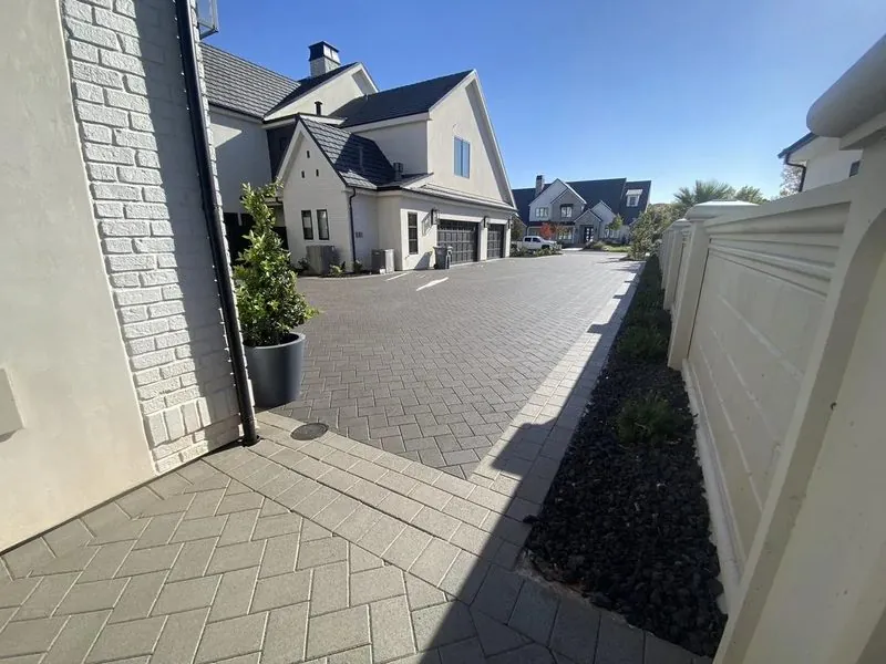 Luxury herringbone paver driveway sealing St. George Utah